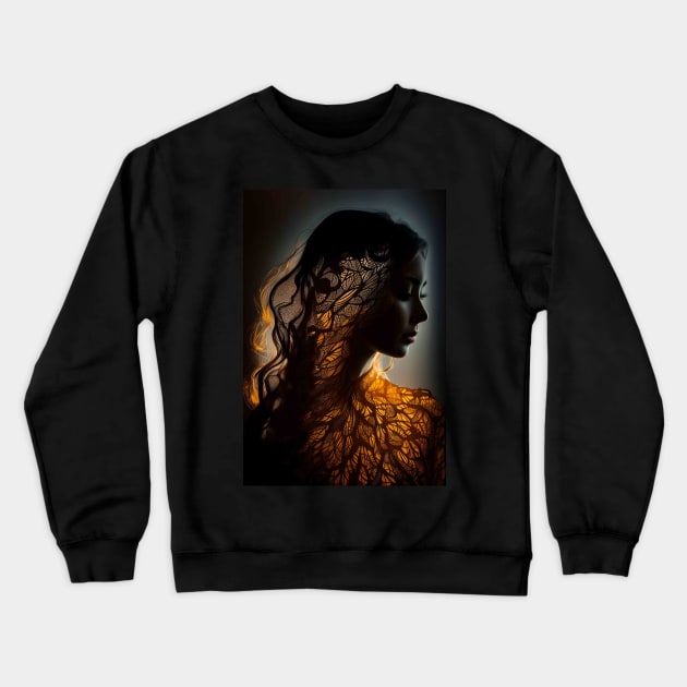 Woman of nature - Two Crewneck Sweatshirt by Pugosaurus